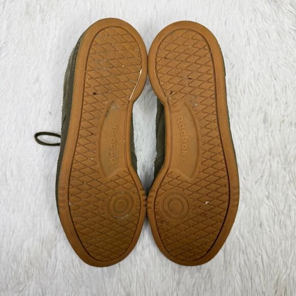 REEBOK / Club C 85 army green leather sneakers / M6 W7.5 - Picture 7 of 9